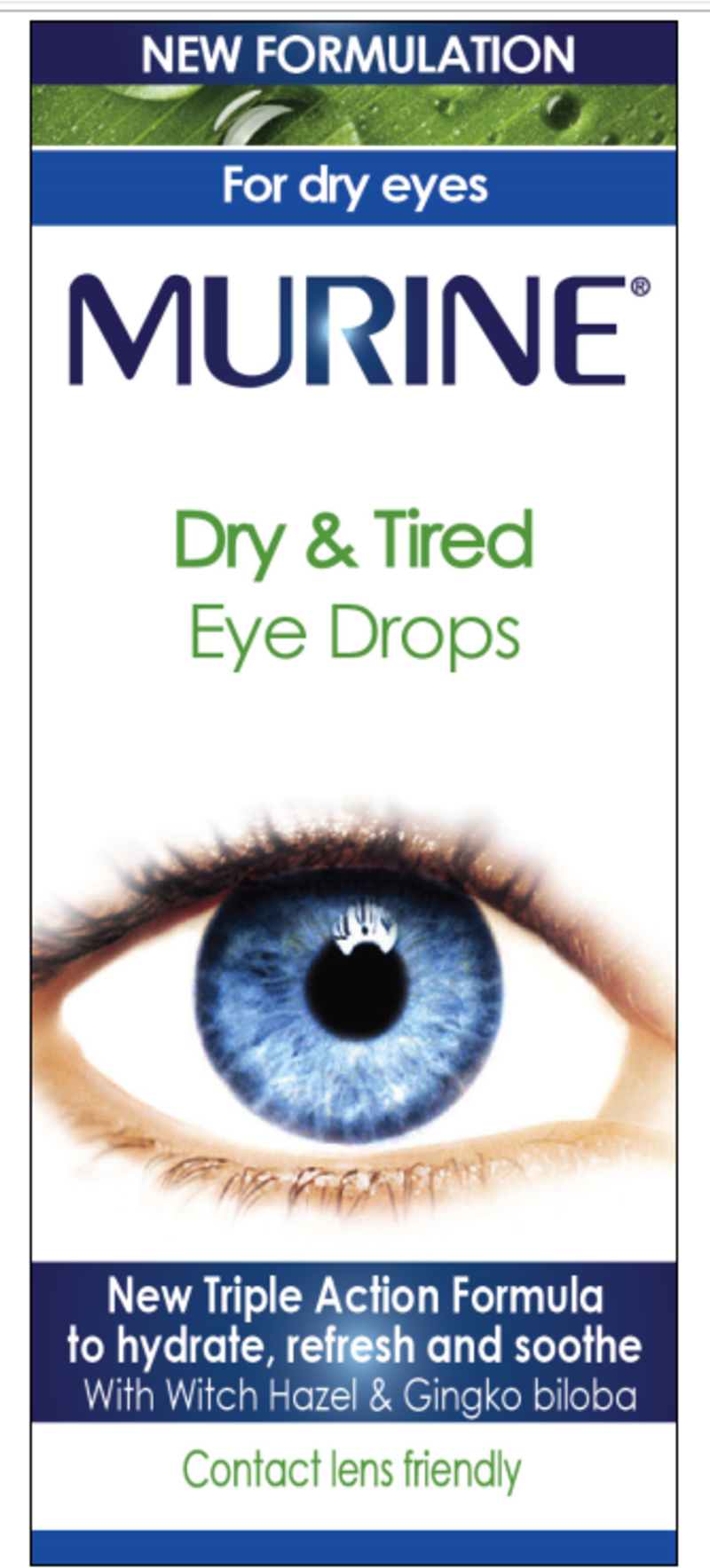 MURINE eye drops dry & tired eye drops 0.15% 15ml