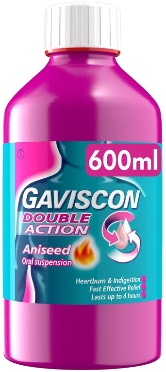 GAVISCON DOUBLE ACTION liquid aniseed 325mg/500mg/213mg 600ml