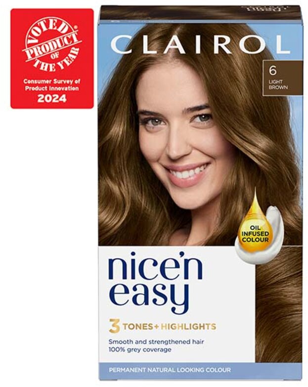CLAIROL nice n easy care colour light brown 6