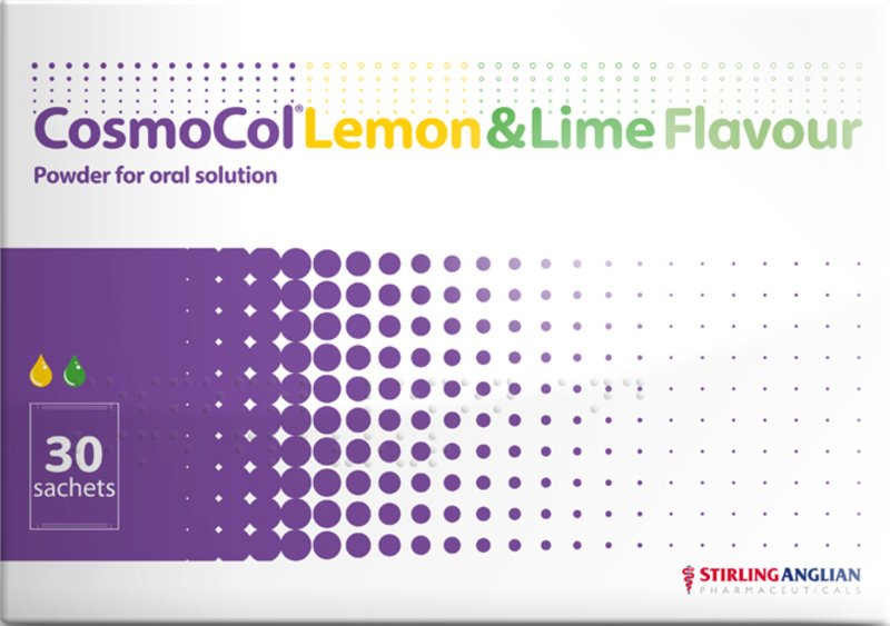 COSMOCOL powder for oral solution sachets lemon & lime 13.125g/46.6mg/350.7mg/178.5mg  30
