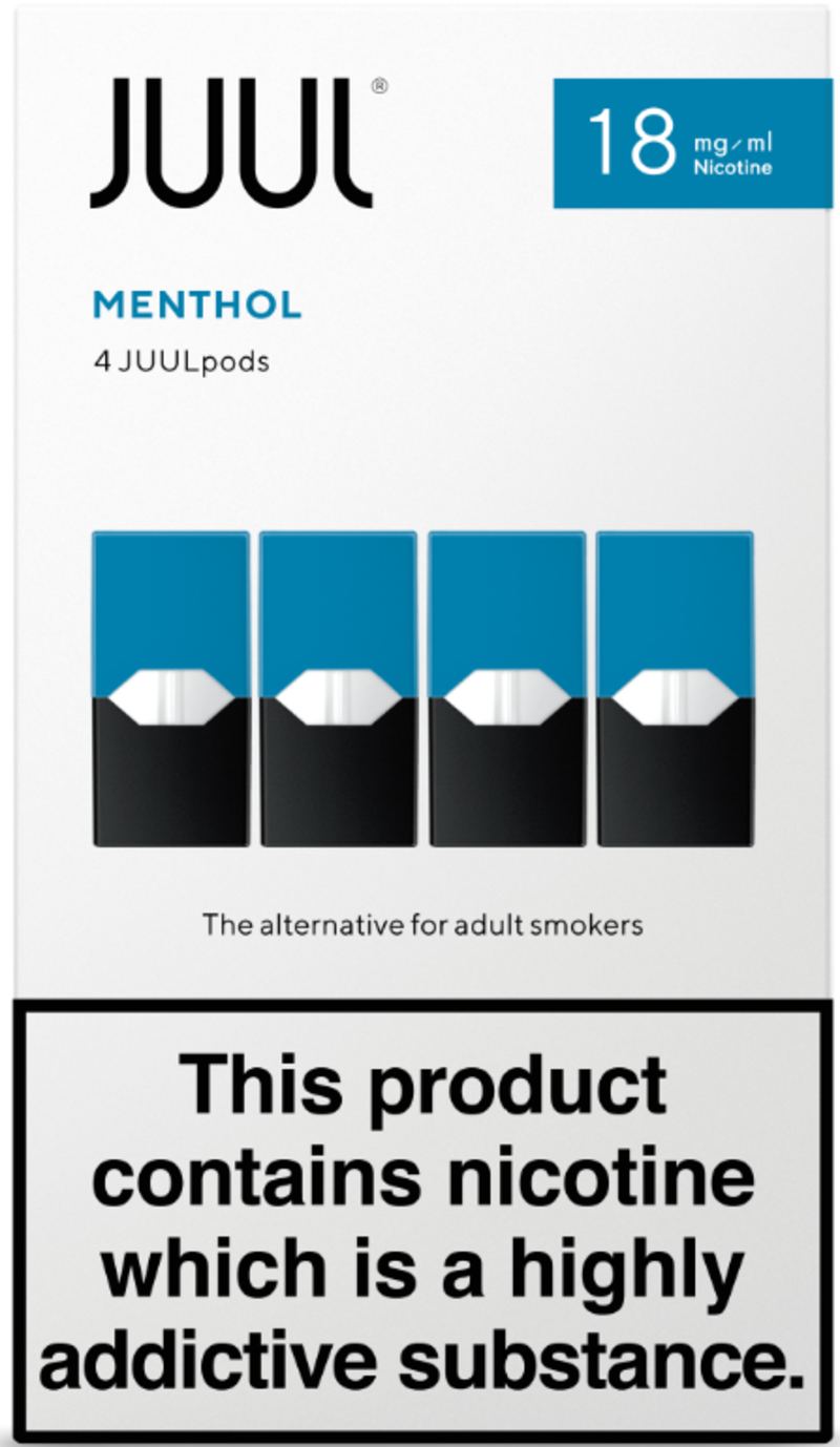 JUUL pods menthol 18mg/ml  4