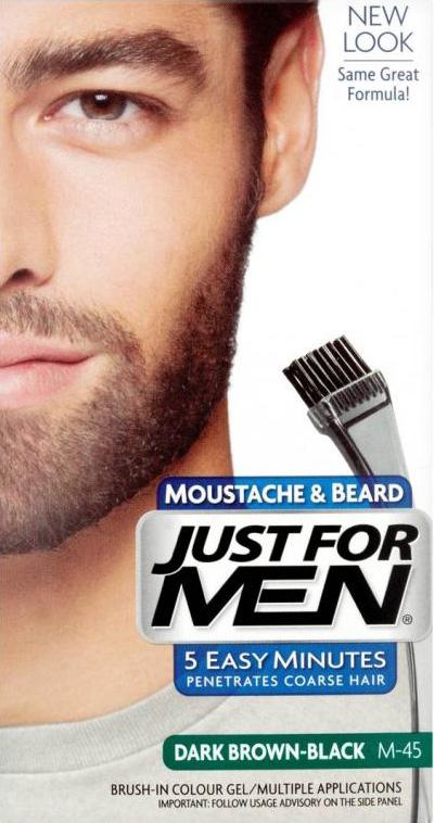JUST FOR MEN beard,moustache,sideburns colour gel dark brown