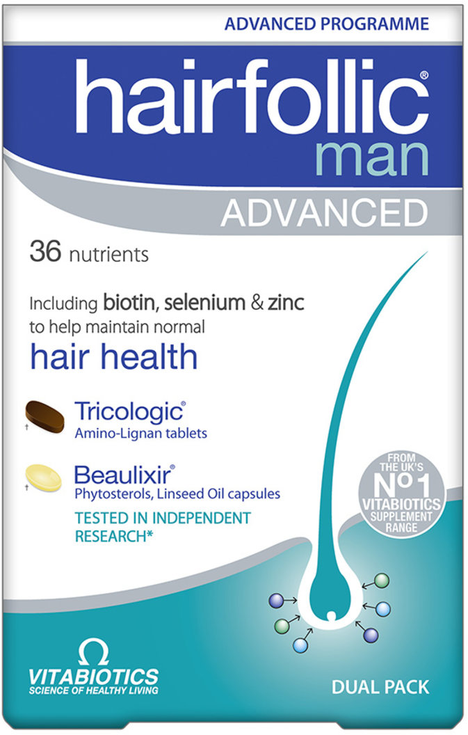HAIRFOLLIC tablets & capsules man advanced  60