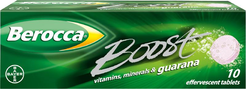 BEROCCA boost effervescent tablets s/f  10