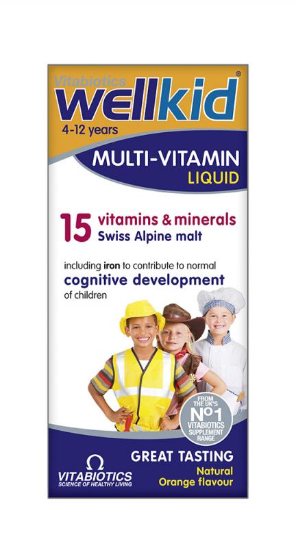 WELLKID liquid multi-vitamin, 4-12yrs 150ml