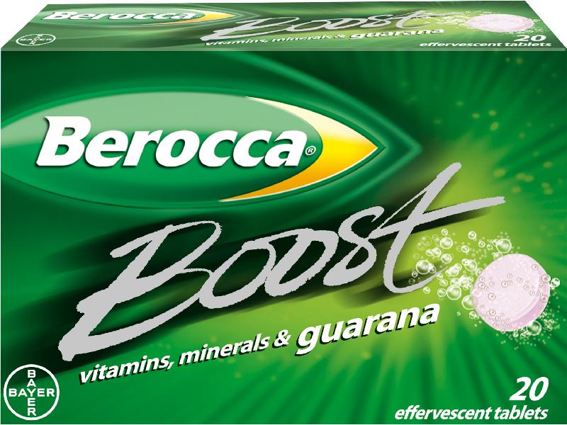 BEROCCA boost effervescent tablets s/f  20