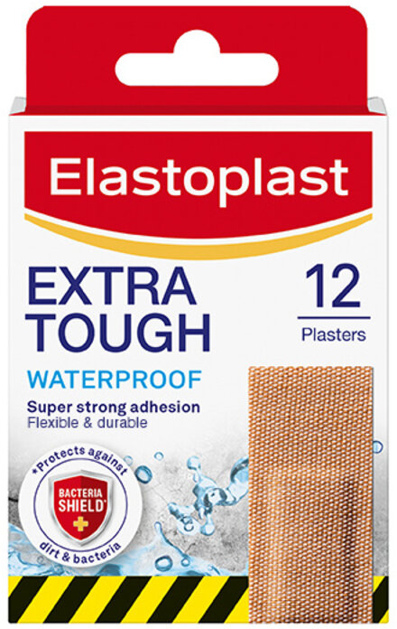 ELASTOPLAST plasters tough waterproof strips 12