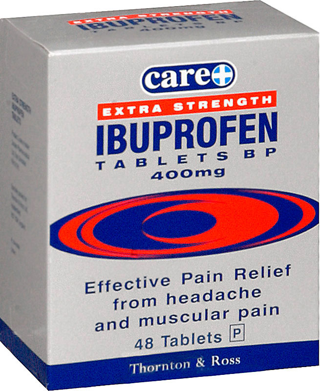 CARE OTC medicines ibuprofen tablets 400mg  48