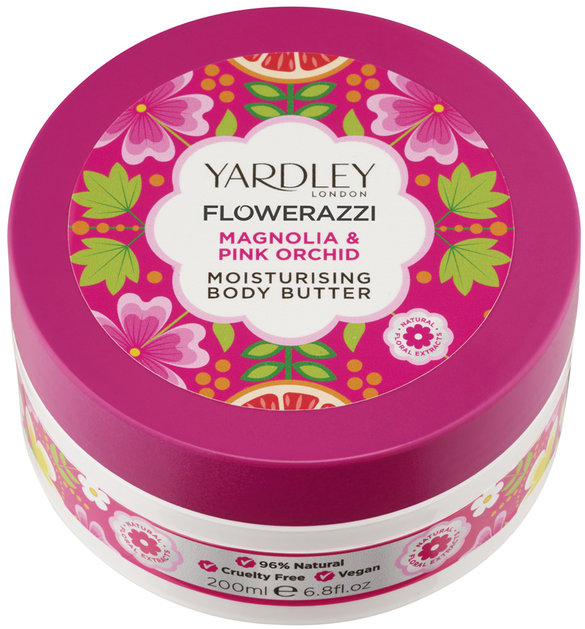 FLOWERAZZI magnolia & pink orchid body butter 200ml