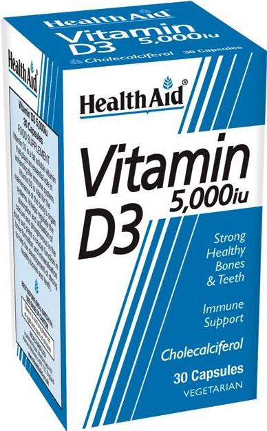 HEALTHAID vitamins capsules vitamin D3 5000iu  30