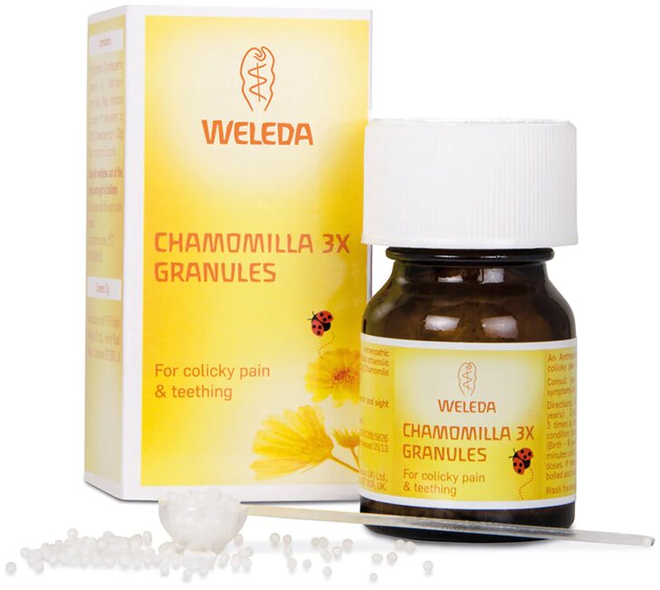 WELEDA health care anthroposophic medicines baby chamomile teething granules 15g