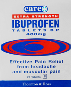CARE OTC medicines ibuprofen tablets 200mg  24