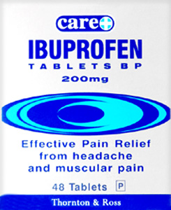 CARE OTC medicines ibuprofen tablets 200mg  48