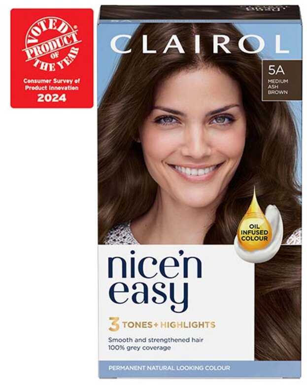CLAIROL nice n easy care colour medium ash brown 5a