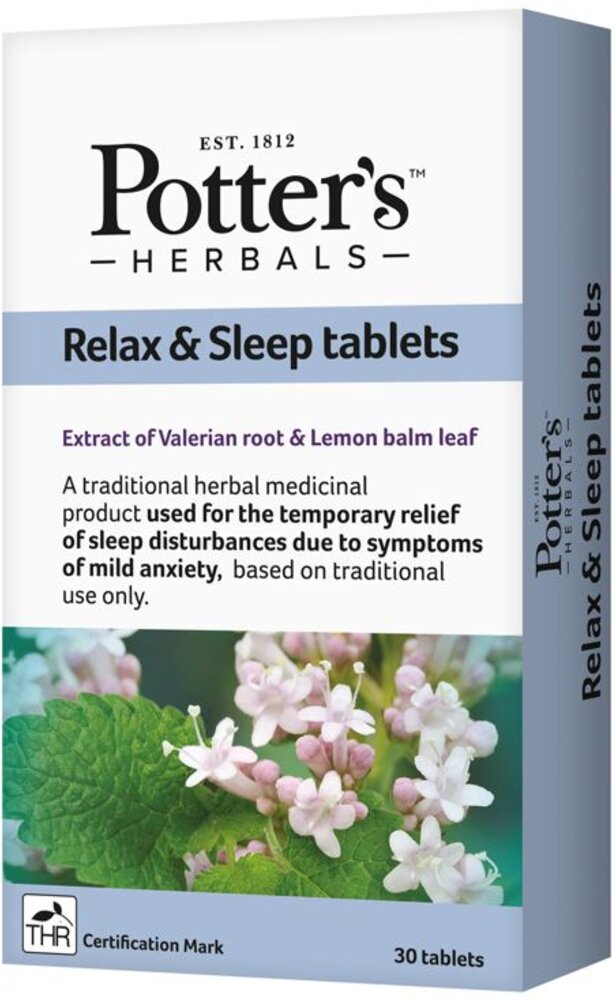 POTTERS relax & sleep tablets 120mg  30