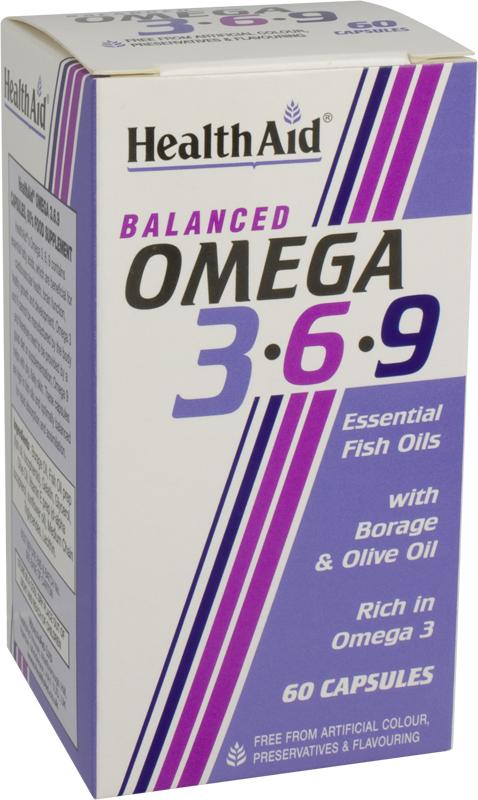 HEALTHAID fatty acid capsules omega 3, 6 & 9  60