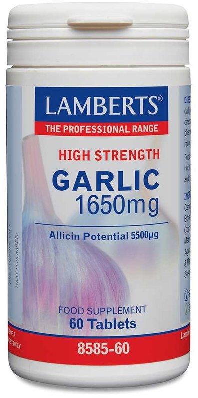 LAMBERTS herbs tablets garlic 1650mg (allicin potential 5500mcg)  60