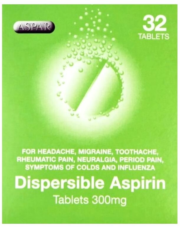 Aspirin Dispersible tablets blister 300mg  32
