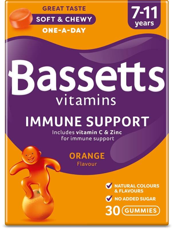BASSETTS VITAMINS immune support pastilles 7-11yrs orange  30