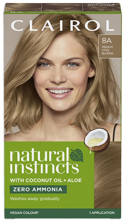 CLAIROL nice n easy natural instinct semi-permanent, vegan medium cool blonde 8a