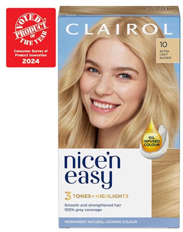 CLAIROL nice n easy care colour extra light blonde 10