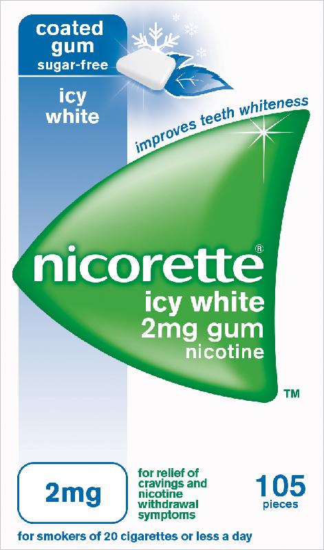 NICORETTE chewing gum icy white 2mg  105