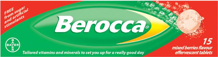 BEROCCA vitamin B effervescent tablets mixed berries  15
