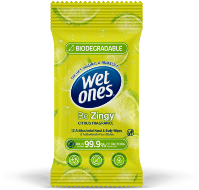 WET ONES biodegradable wipes be zingy  12
