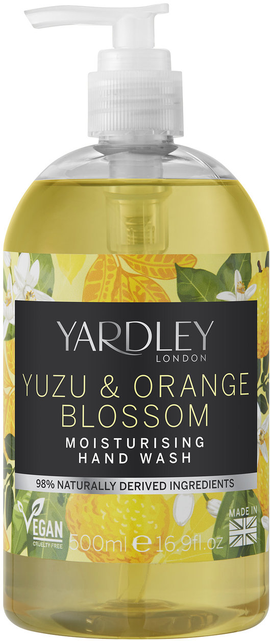 YARDLEY bath & body botanical hand wash yuzu tea & orange blossom 500ml