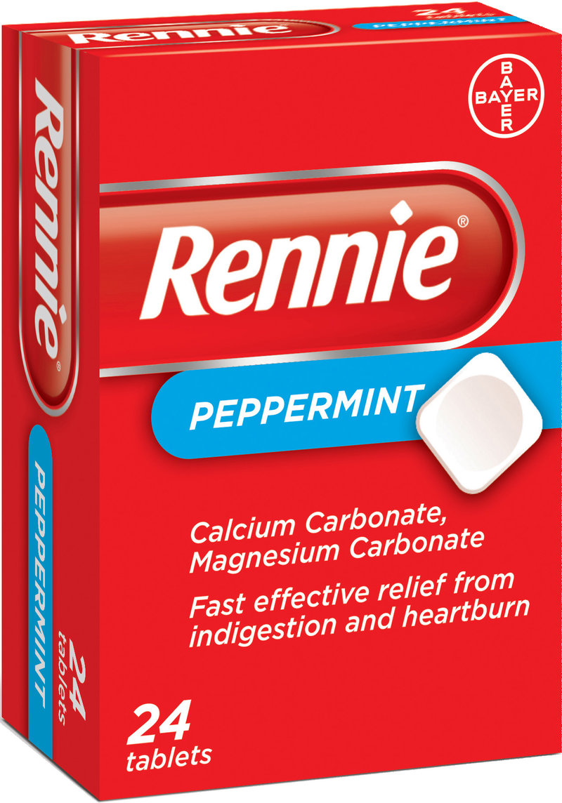RENNIE tablets peppermint 680mg/80mg  24