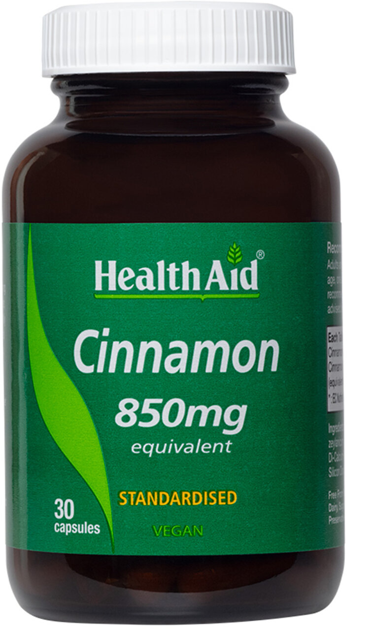 HEALTHAID herbal formula capsules Cinnamon  850mg  30