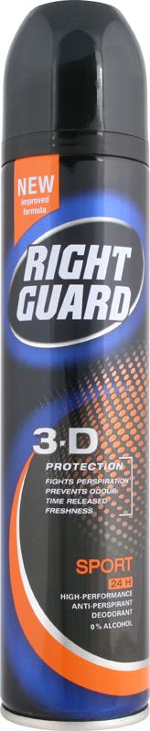 RIGHT GUARD for men antiperspirant aerosol total defence 5 sport 250ml