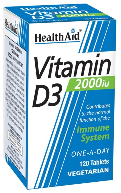 HEALTHAID vitamins tablets vitamin D3 2000iu  120
