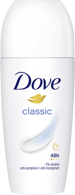 DOVE antiperspirants & deodorants roll on classic 50ml
