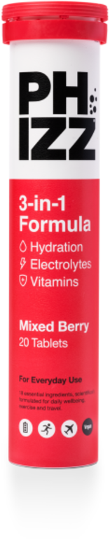 PHIZZ effervescent  tablets mixed berry multivitamin  20