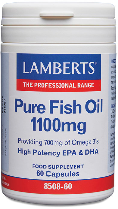 LAMBERTS essential fatty acids capsules pure fish oil 1100mg (EPA 360mg/DHA 240mg)  60