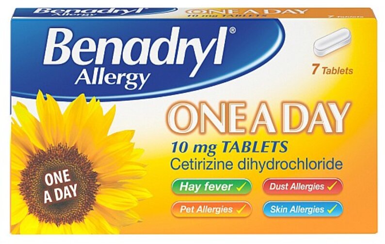 BENADRYL ALLERGY one-a-day tablets 10mg  7