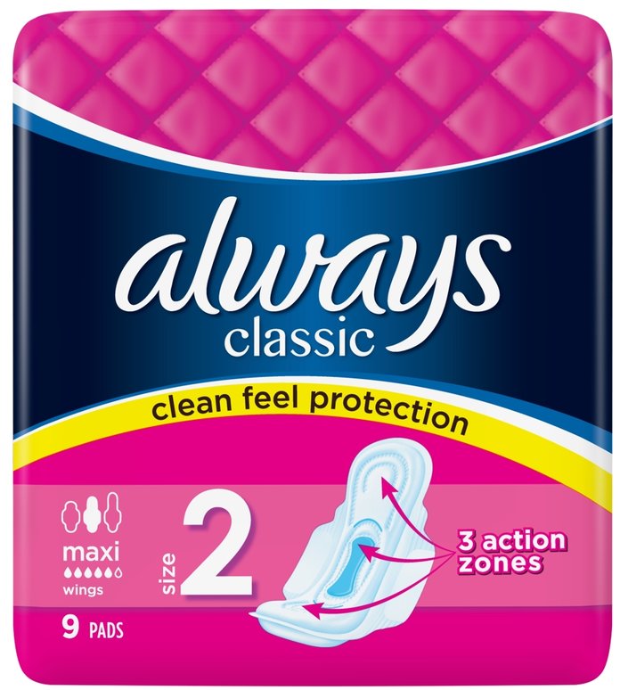 ALWAYS sanitary towels maxi long plus  9