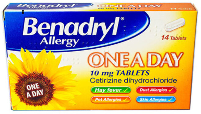 BENADRYL ALLERGY one-a-day tablets 10mg  14