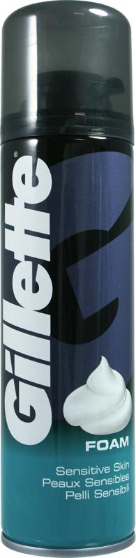 GILLETTE pre-shave classic sensitive skin shave foam 200ml