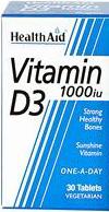 HEALTHAID vitamins tablets vitamin D3 1000iu  30