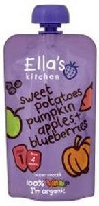 ELLA'S KITCHEN 100% organic baby foods stage 1 sweet potato, pumpkin & blueberry 120g