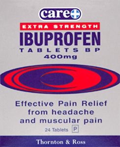 CARE OTC medicines ibuprofen tablets 400mg  24