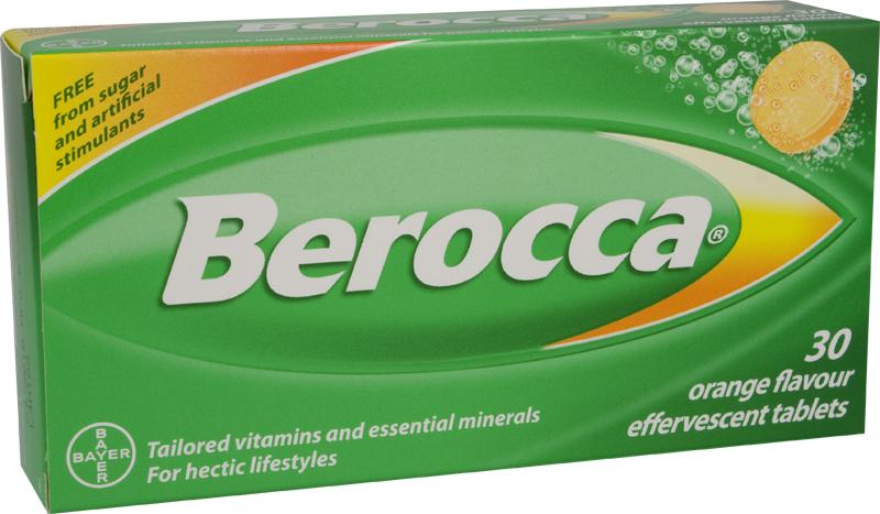 BEROCCA vitamin B effervescent tablets orange  30