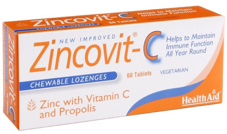 HEALTHAID multivitamin & mineral zincovit-C chewable lozenges  60