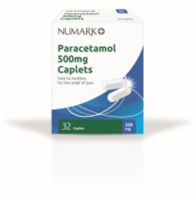 NUMARK OTC medicines paracetamol caplets 500mg  32