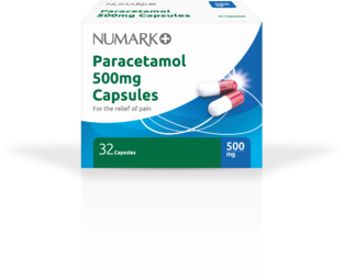 NUMARK OTC medicines paracetamol capsules 500mg  32