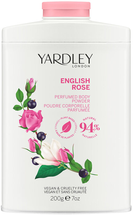 YARDLEY bath & body perfumed powder english rose 200g
