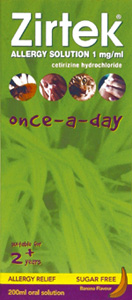 ZIRTEK allergy solution s/f (P) 1mg/ml 200ml