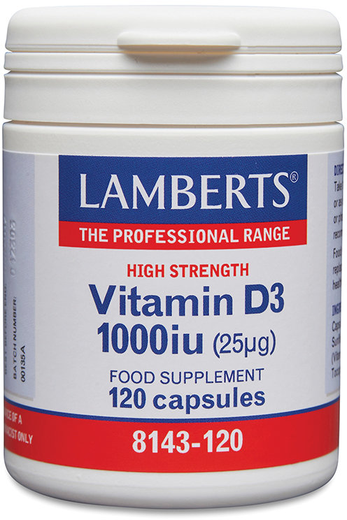 LAMBERTS vitamins capsules D3 1000iu (25mcg)  120